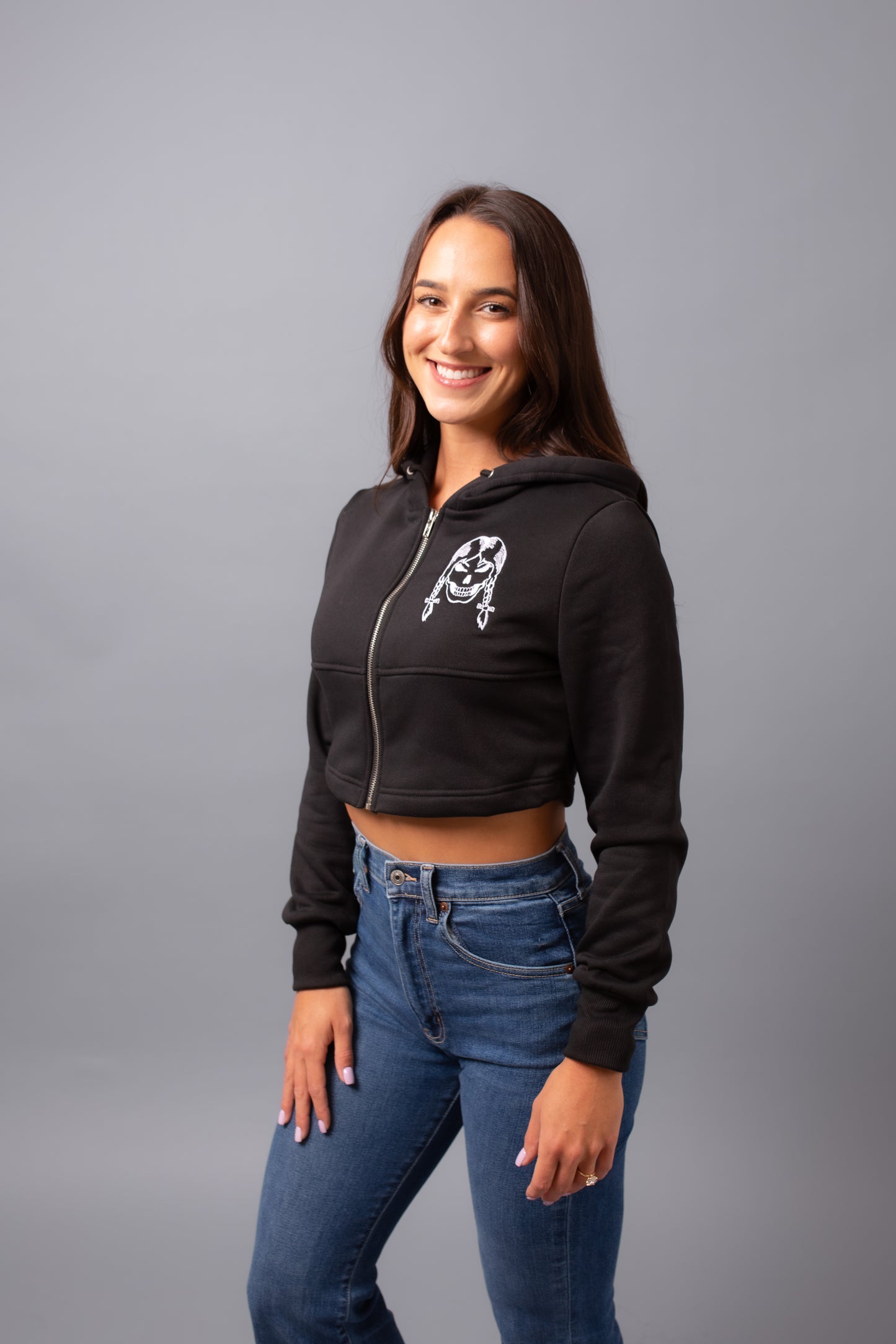 Women's Crop Hoodie Black