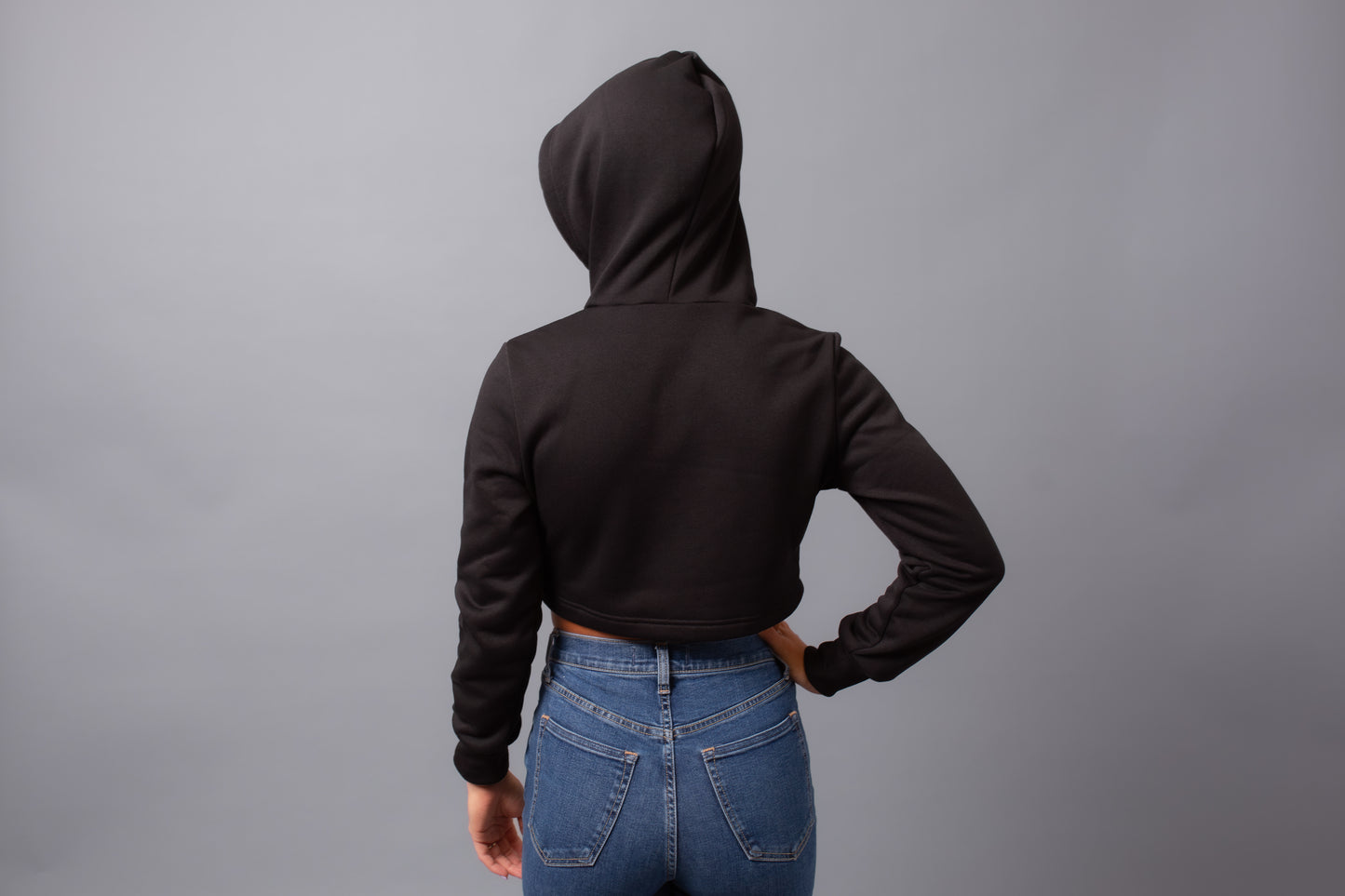 Women's Crop Hoodie Black