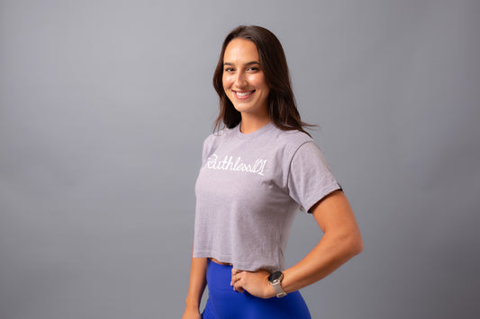 Crop Top--Heather Grey