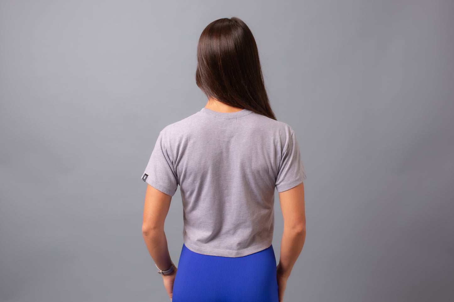 Crop Top--Heather Grey