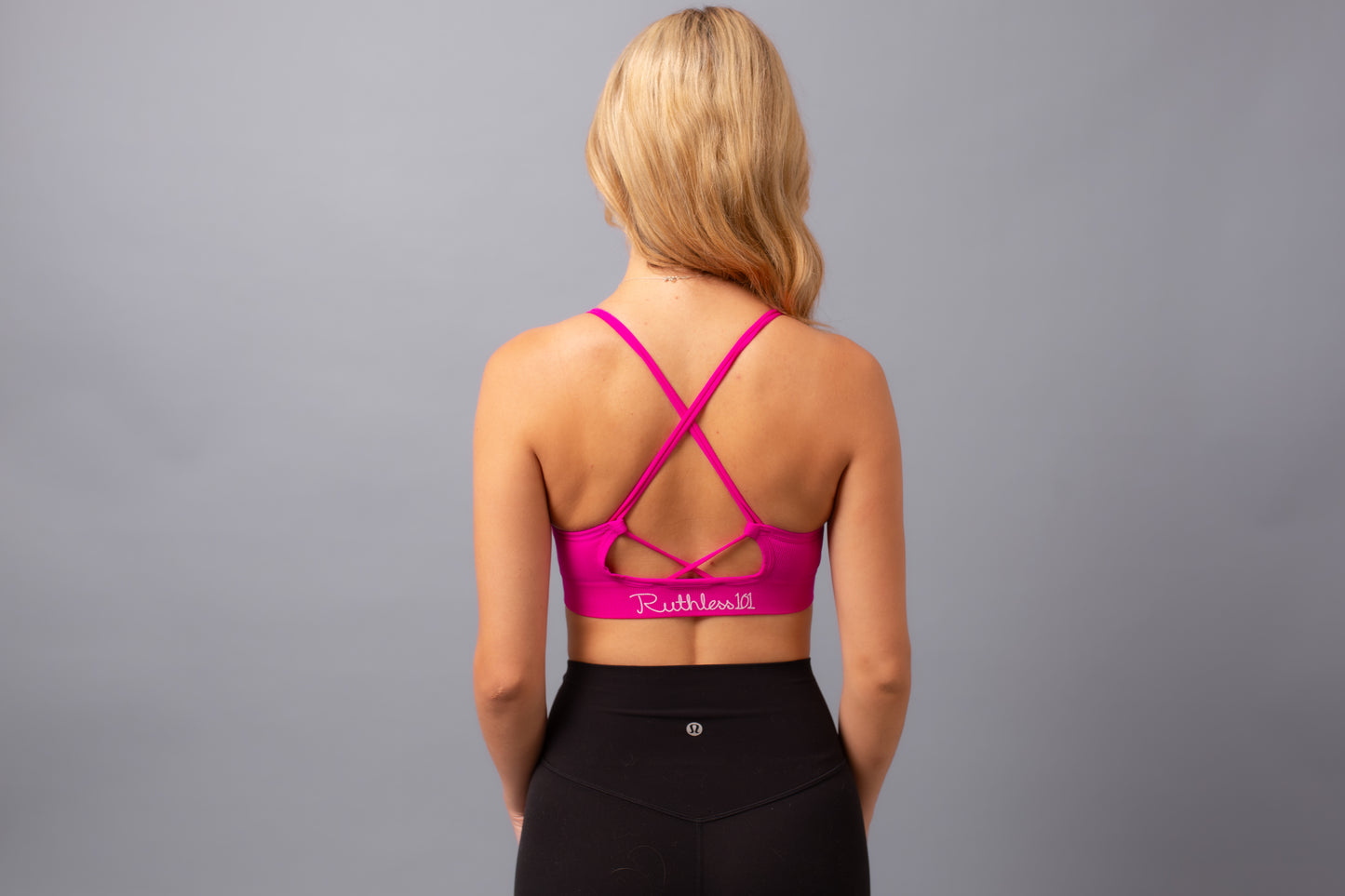 Backless Sports Bra Pink