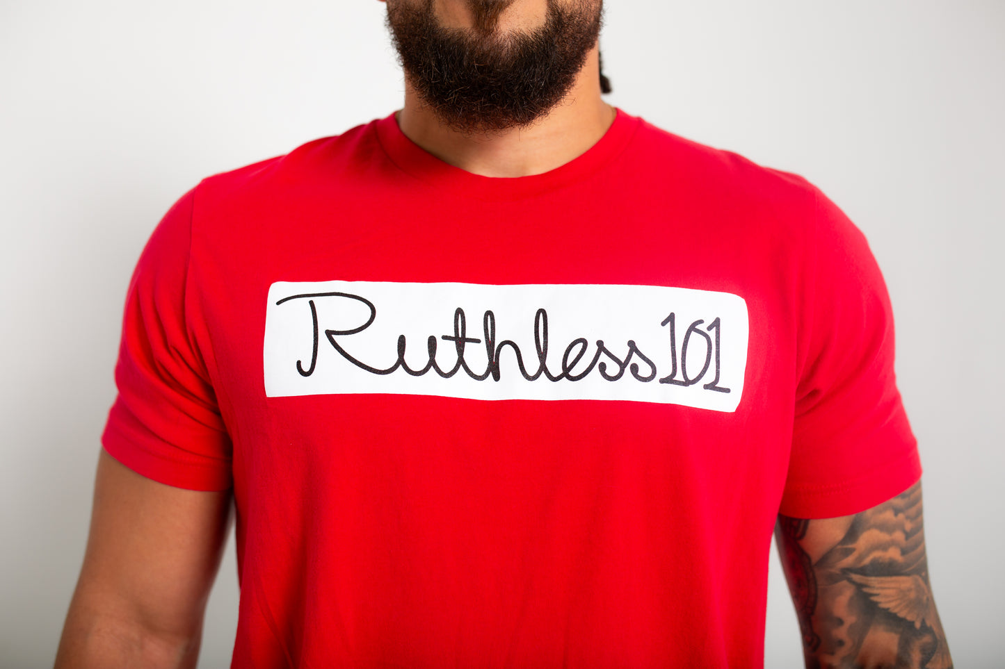 Rectangle Signature T-Shirt--Red