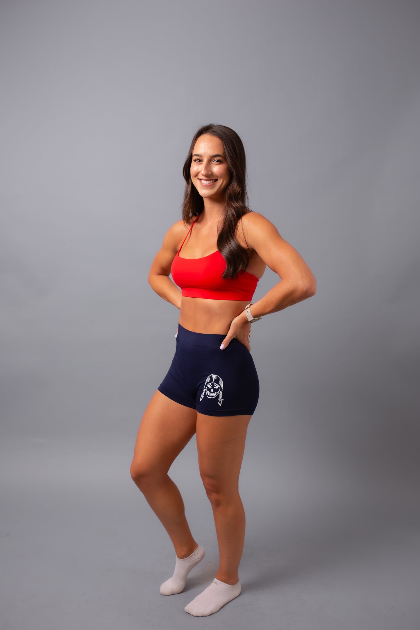 Solid Blue Spandex Shorts