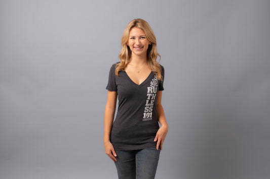 Ruthless101 V-Neck--Charcoal