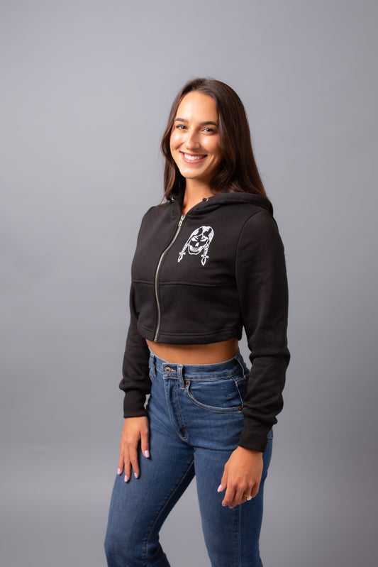 Women's Crop Hoodie Black