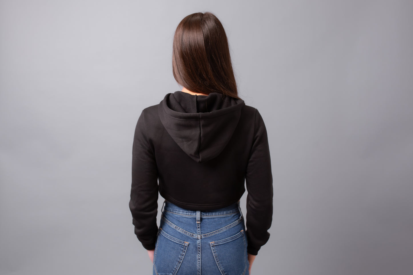 Women's Crop Hoodie Black