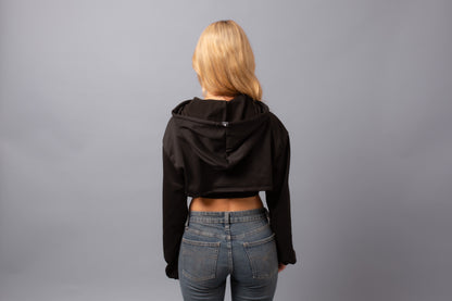 2-Piece Super Crop Hoodie Black