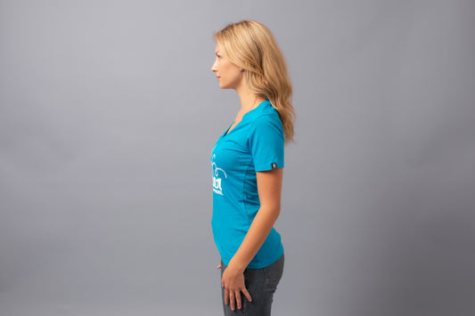 Signature V-Neck--Aqua