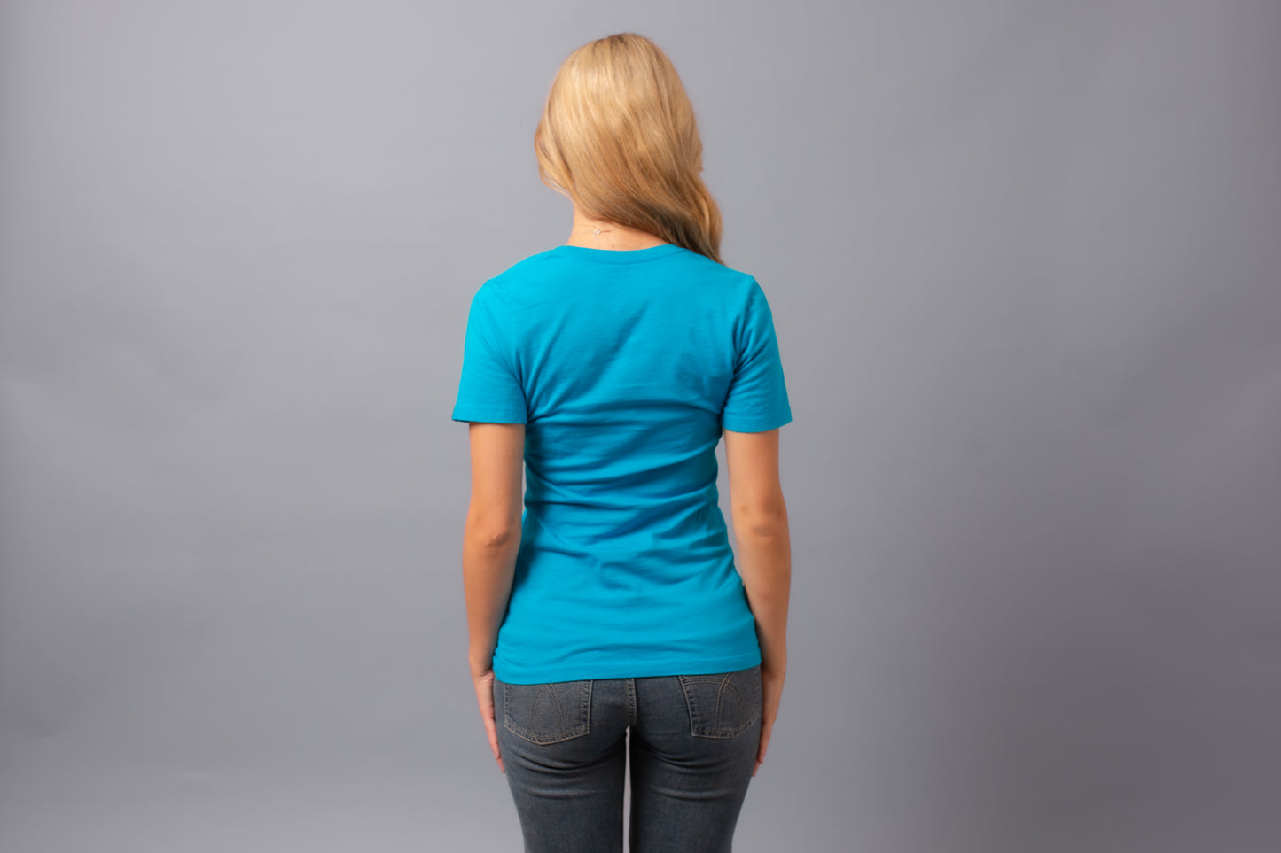 Signature V-Neck--Aqua