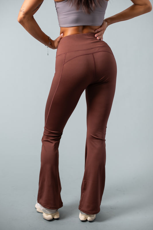 Flare Leggings--Brown
