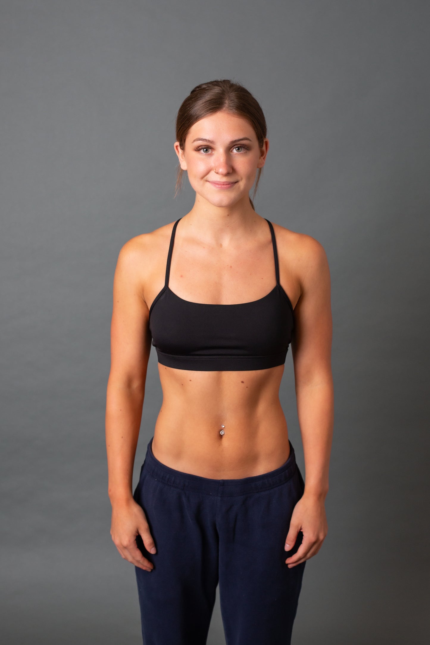 Racerback Sports Bra--Black