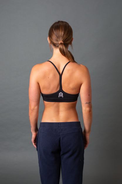 Racerback Sports Bra--Black