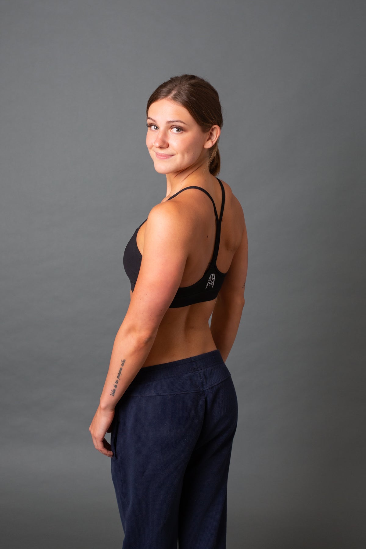 Racerback Sports Bra--Black