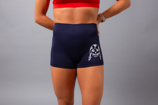 Solid Blue Spandex Shorts