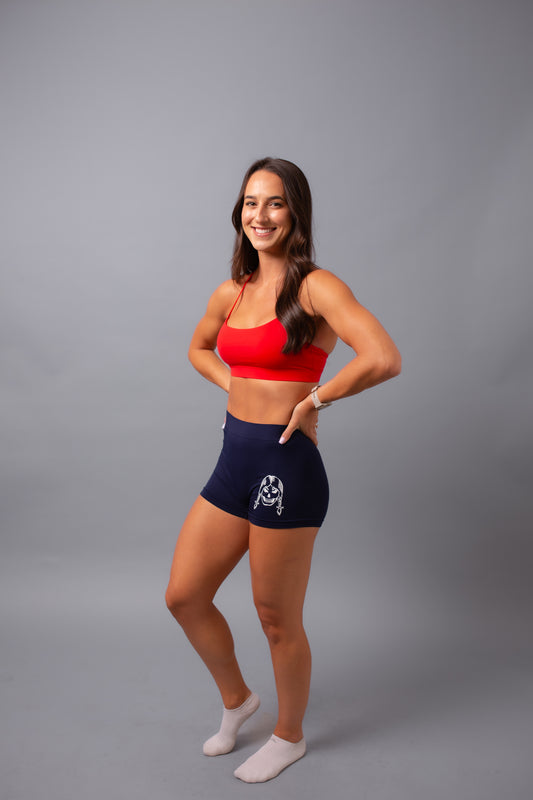 Solid Blue Spandex Shorts