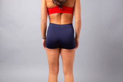 Solid Blue Spandex Shorts